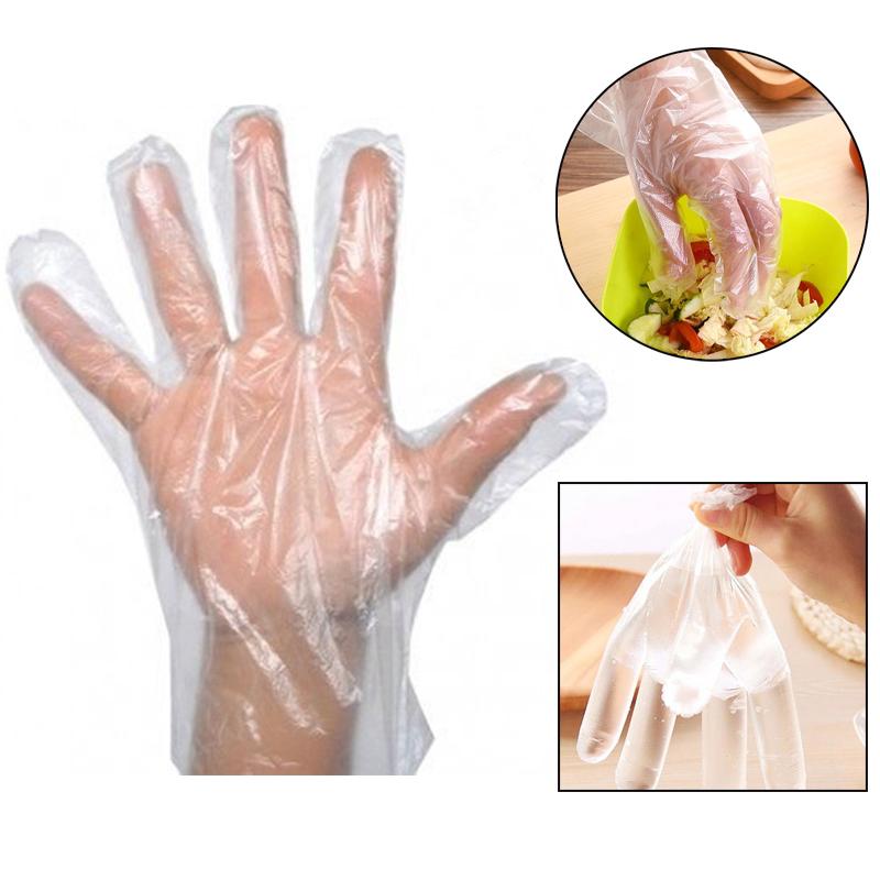 0670 Plastic Transparent Disposable Clear Gloves (White) (100Pc) - SkyShopy 0670 Plastic Transparent Disposable Clear Gloves (White) (100Pc) - SkyShopy